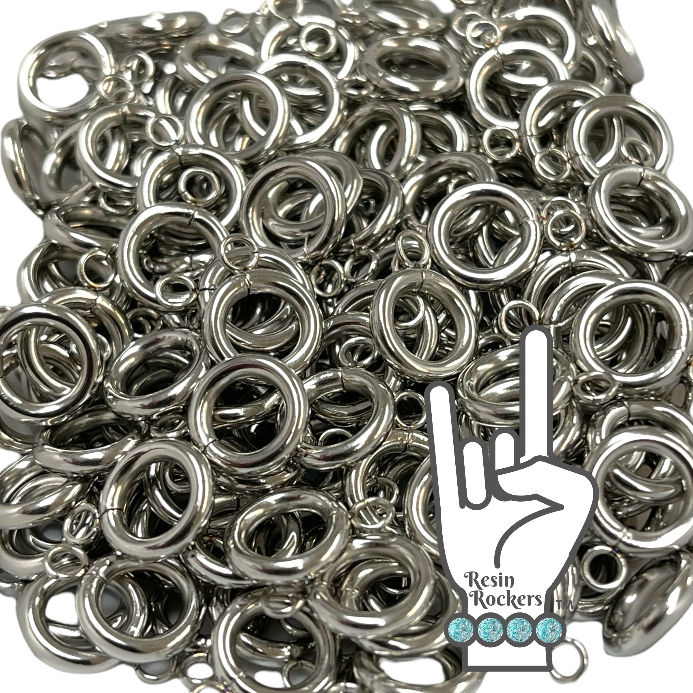 Ink Pen Frustration Free Pen Charm Attachment Rings Plated Stainless Steel 25 Pack - Image 4