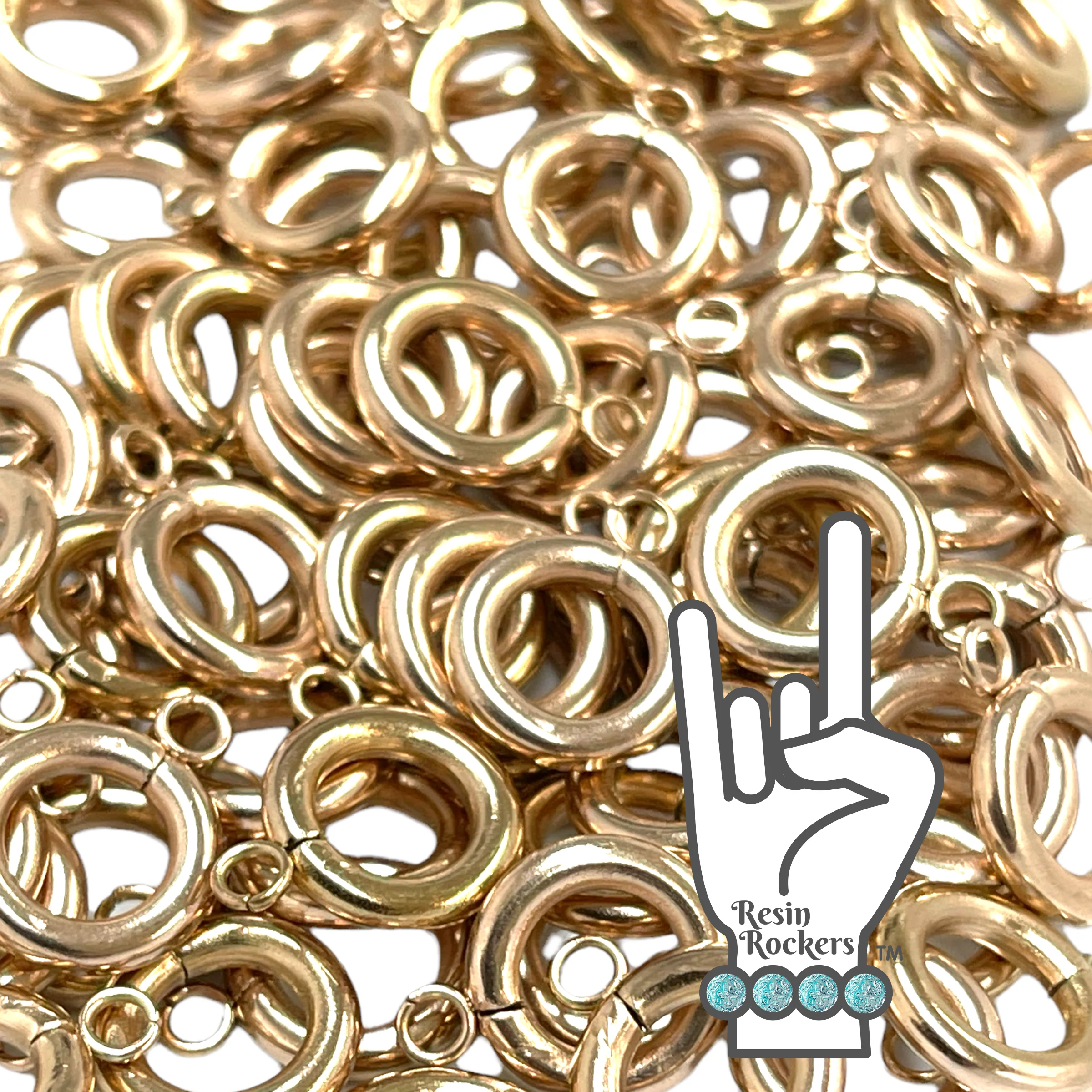 Ink Pen Frustration Free Pen Charm Attachment Rings Plated Stainless Steel 25 Pack - Image 5